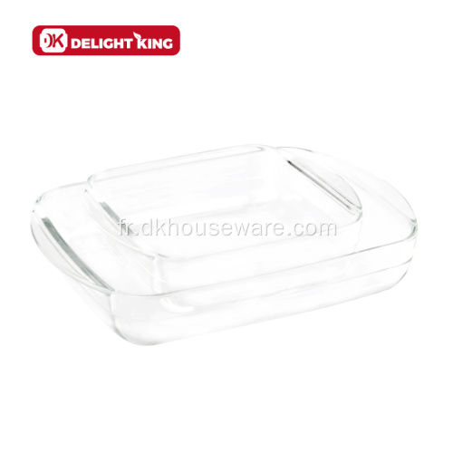 Plat de cuisson en verre borosilicaté design français